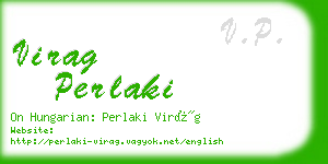 virag perlaki business card